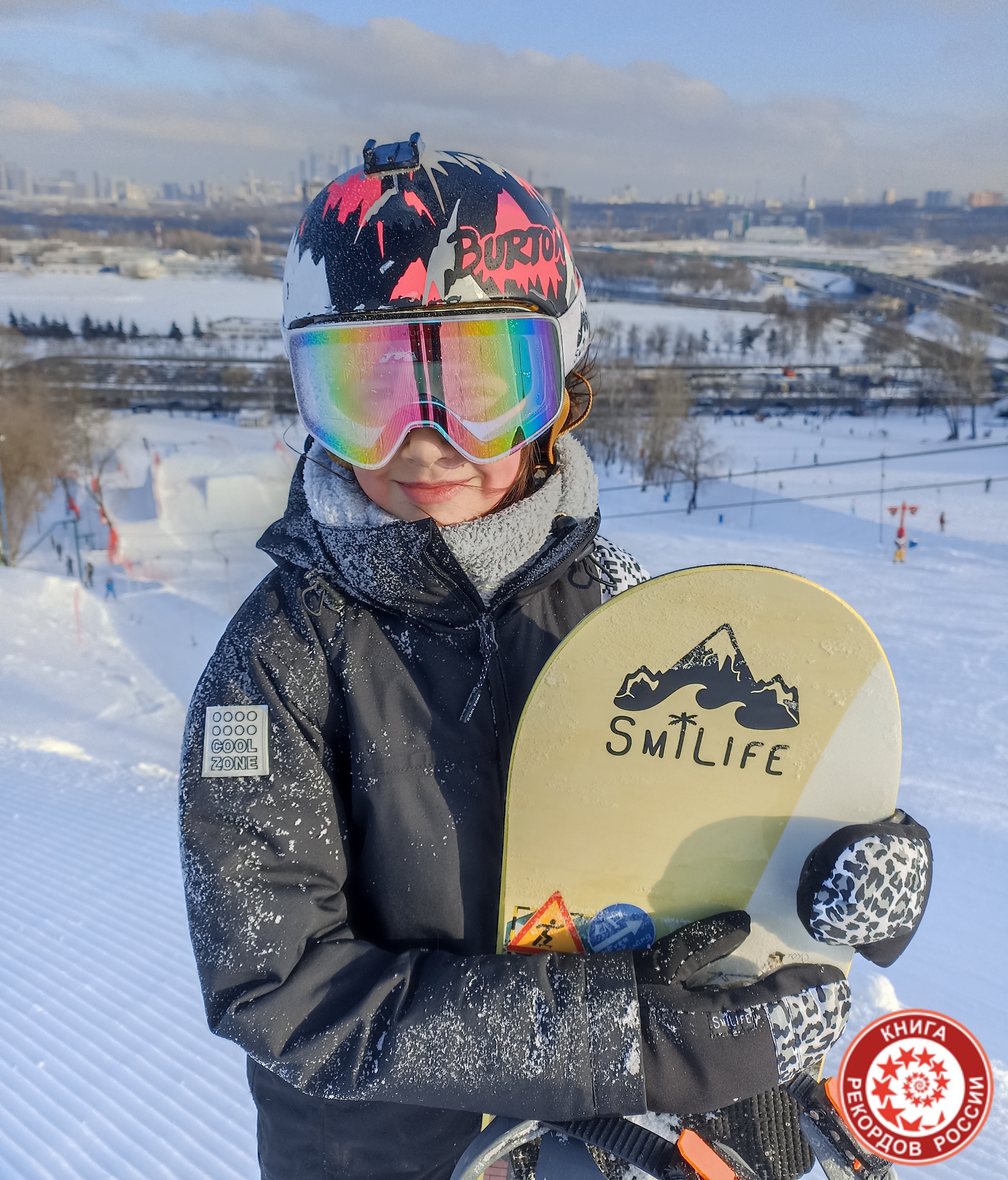 Трюк на сноуборде Backside 900° в наименьшем возрасте в России