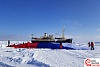 Самый большой флаг России, развернутый в Арктике